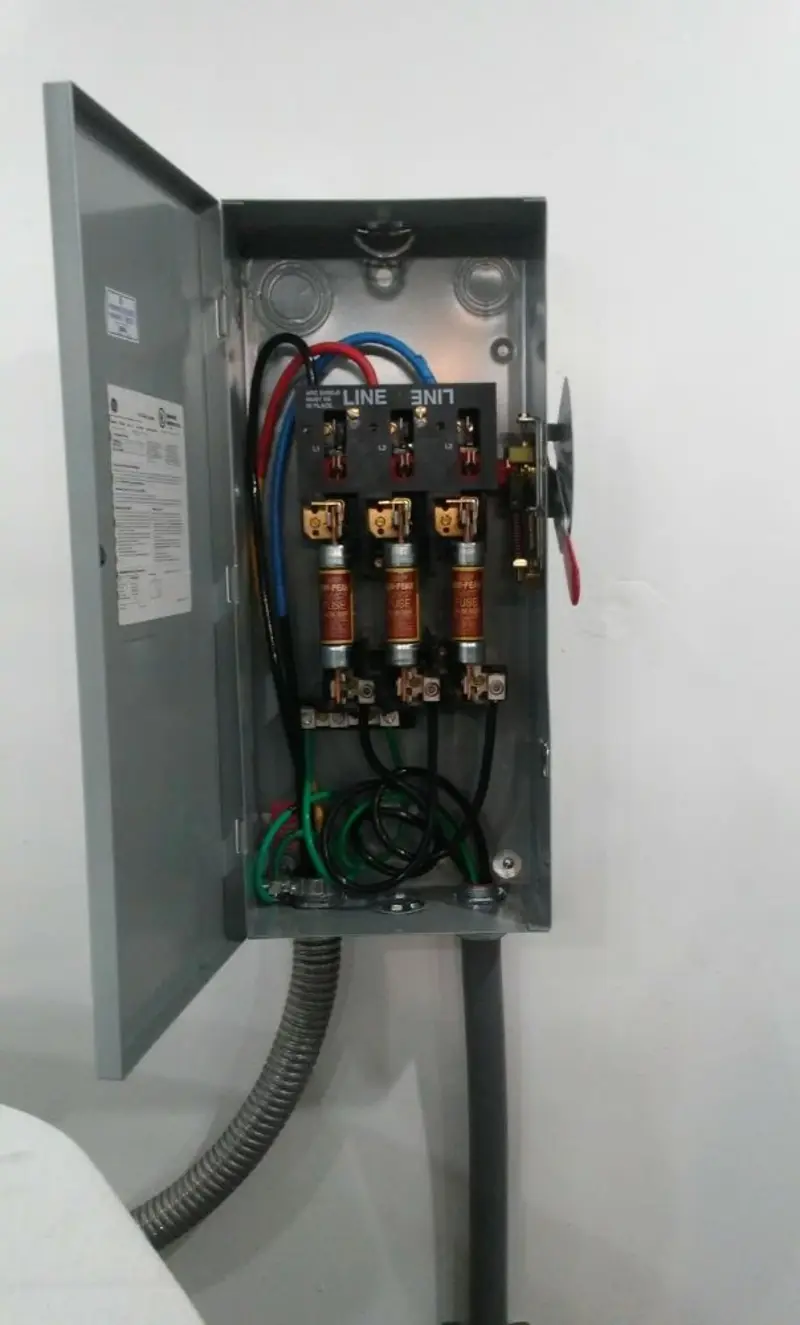 Three-phase disconnect switch installed for Electrical Wiring & Rewiring in West Gardiner