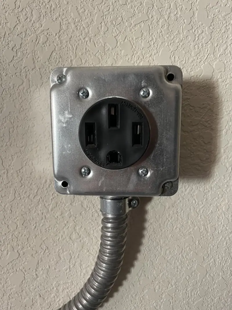 NEMA 14-50 outlet installed for Electrical Panel Upgrade in West Gardiner